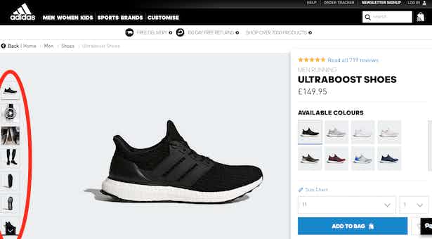 adidas product page