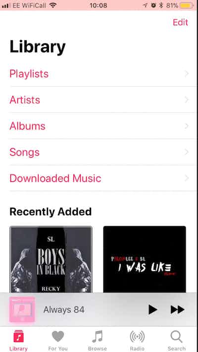 apple music library