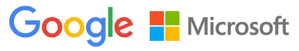 Google and Microsoft logos