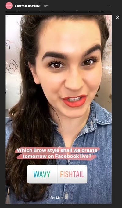 benefit instagram poll