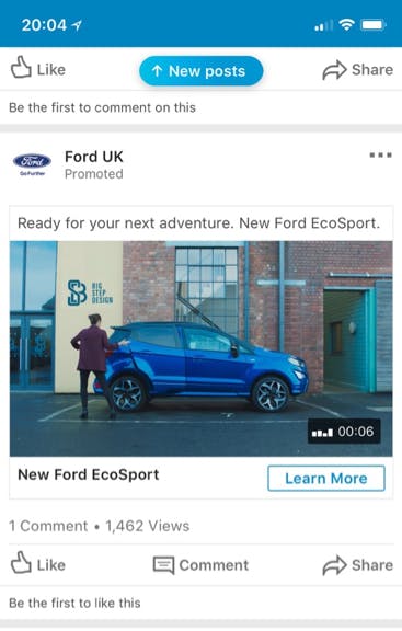 linkedin ford ad