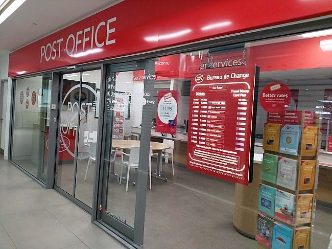 A Post Office branch, situated inside the Post Office headquarters.