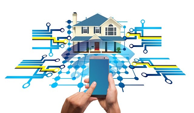 Smart home vector graphic