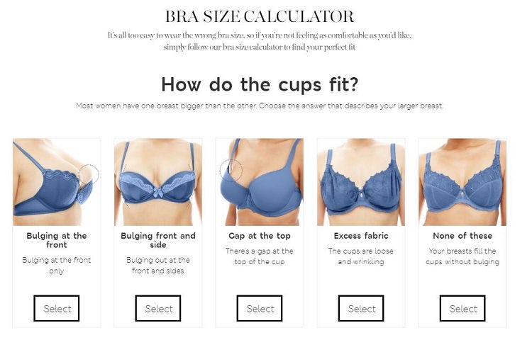 M&S bra size guide