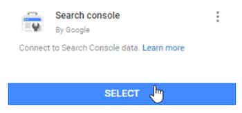 connect to search console