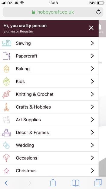 hobbycraft PWA