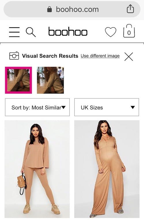 boohoo visual search