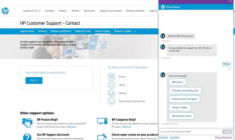 HP chat