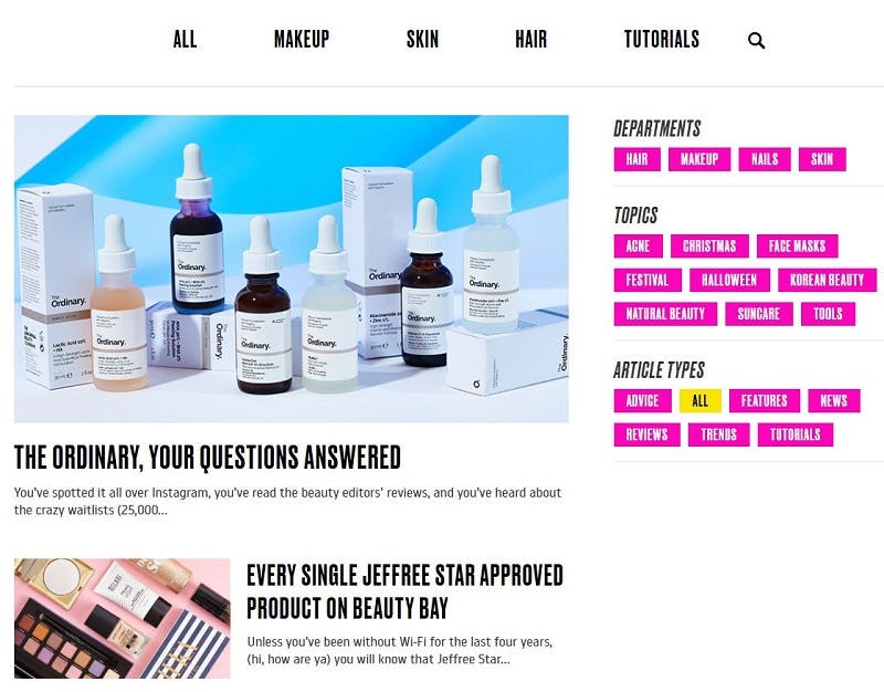 How Beauty Bay’s new website combines content, commerce and awesome UX