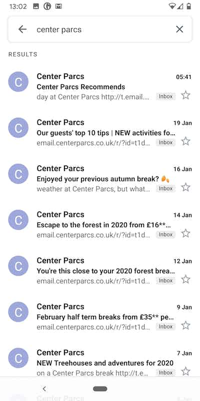 center parcs emails