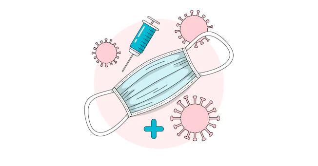 Face mask, viruses and vaccine