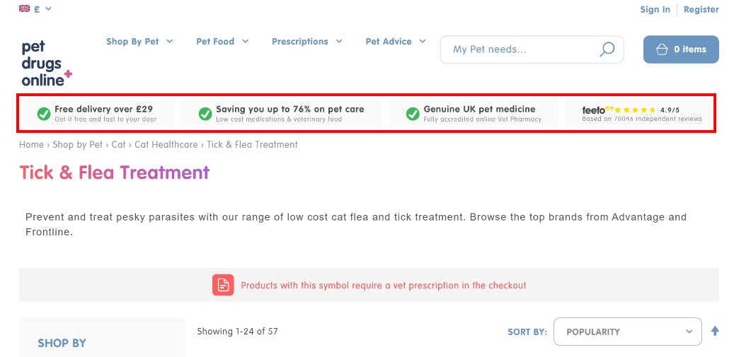 Pet Drugs Online website banner