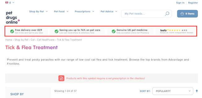 Pet Drugs Online website banner