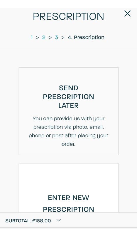 Glasses Direct prescription options