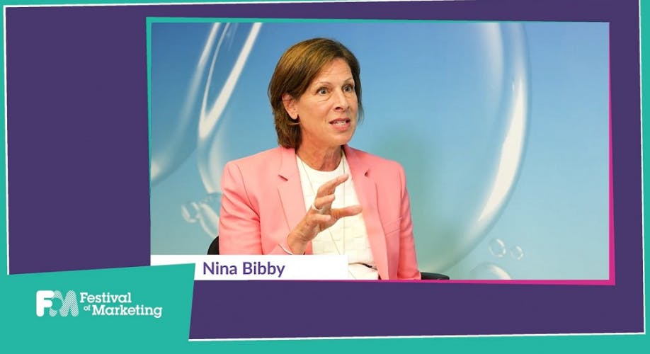 O2 CMO Nina Bibby speaking at the virtual Festival of Marketing in 2020