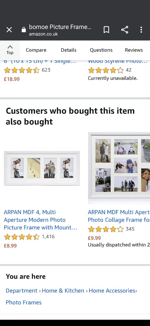 Amazon recommendations