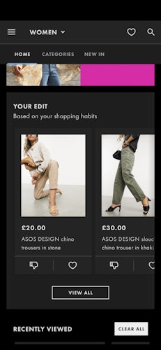 ASOS recommendations