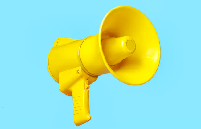 Yellow megaphone