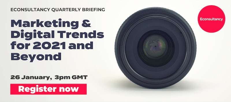 join us for our digital and marketing trends predictions. 26th january 3pm GMT, register now