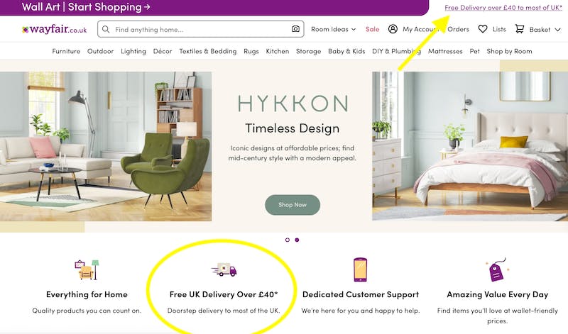 15 useful examples of how to shout about your free delivery service ...