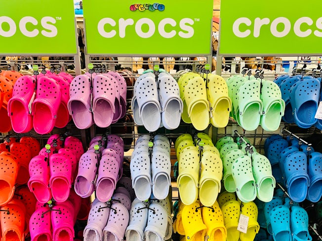 Rack of Crocs. Editorial credit: ZikG / Shutterstock.com