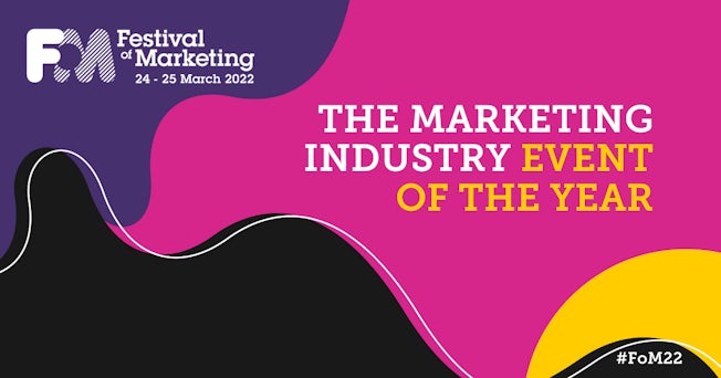 Banner for Festival of Marketing March 2022