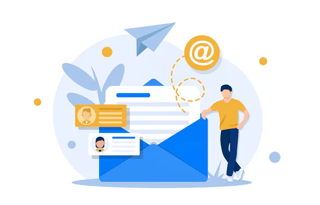 Email marketing vector graphic