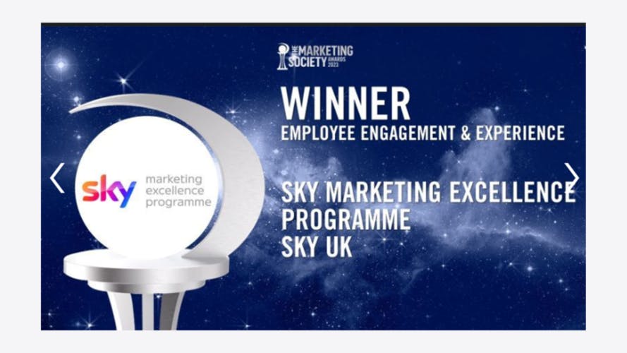 marketing society award for employee engagement and experience