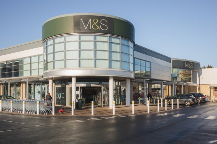 Exterior of a Marks & Spencer store.