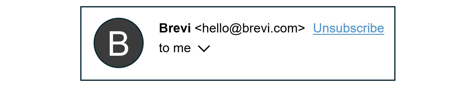 An example of an unsubscribe link in an email message